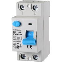 gloca Pure Differentialschalter, lebensrettend, 2P, 40 A, 30 mA, 220 V, 6 kA, Klasse A, 2 DIN-Module
