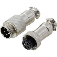 TRU COMPONENTS TC-13895568 Connecteur rond mâle, Contact femelle Nombre total de pôles: 5 Série (con