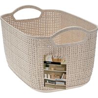 Cestino portaoggetti beige 30x19xh17 cm