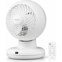 Iris Ohyama, Ventilateur de Table Woozoo, Silencieux, Oscillation Multidirectionnelle, Puissant, Blanc, 3 Vitesses, PCF-BC15TEC