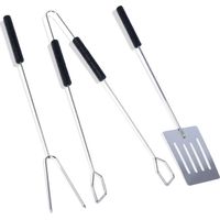 Grillbesteck-Set aus Stahl, 3-teilig