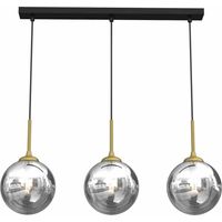 Suspension Milagro Reflex 3xE14 noir or chromé 90cm