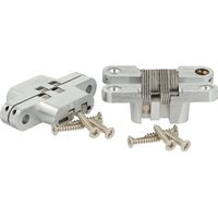 SOTECH 1 Paar Einfrässcharnier VICI Öffnungswinkel 180° für Möbeltüren, Truhen, Klapptische, Ausführung 60 x 13 mm