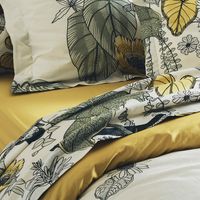 Drap plat imprimé Toco Kaki 240x310 cm