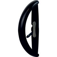 Kintech – Poignée coulissante à anse intérieure – Zamak laqué noir RAL9005 – Levier de verrouillage avec indicateur – Fixation entraxe 43mm