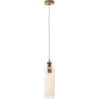Lampada a sospensione Campanila vetro ambra E27 Maxlight
