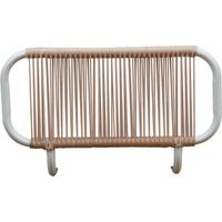 Paquete de 2 reposabrazos Bali - 64,5 x 40,5 x 18,5 cm - aluminio y poliéster - beige y blanco