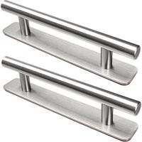 Selbstklebender Möbelgriff, 2 Stück Türgriffe aus Edelstahl, 150 mm Griffe für Küchenschränke, Kommodentüren, Kleiderschränke (silber)