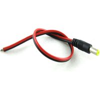 Tapa final de la fuente de alimentación masculina con cable para la cinta de LED de 12V