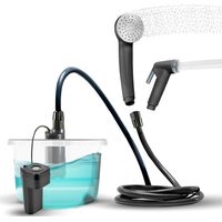 Douche de Camping Rechargeable, Portable Nomade pour Van, Tente Douche, Voiture, Vélos et Chiens - 3 Pommeaux - 1 Étui Transport inclus - Indispensable Camping-car