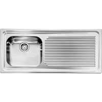 Lavello AURORA 116X50 1 vasca sinistra+ gocciolatoio ACCIAIO INOX
