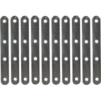 Cyclingcolors – Patte d'assemblage droite perforée en zinc blanc – Lot de 10 – Bouts ronds – 100x15x2mm – Fixation meuble lit bureau