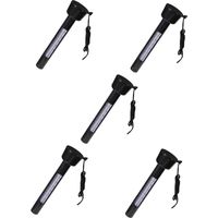 5 Pièces Thermomètre De Piscine Outil De Mesure De La Température De La Piscine Thermomètre Flottant Pour Plongée à Froid Outil De Mesure De La Température De L'eau Black Plastique Yardwe