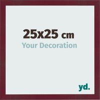 yd. - Cadre photo 25x25 - Vin Rouge Patine - MDF - Bologna