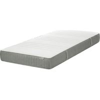 Matelas en Mousse Moyenne avec Housse Amovible 80 x 200 cm en Polyester Blanc et Gris Cheer
