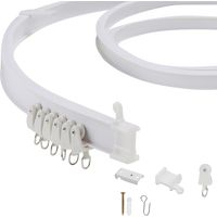 Jiubiaz Tringle à rideaux Tringle de plafond pliable, tringle flexible pour rideaux et séparateurs de pièce