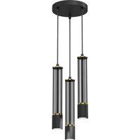 Milagro Lampe Minimaliste Suspension Noir Doré 90 cm