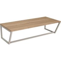 Etagère murale Ludwig - Métal beige et effet chêne - 80x36x22cm - BOX & BEYOND