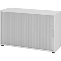 bümö Rollladenschrank office - 2 Ordnerhöhen Grau/Silber