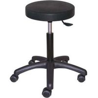 PROVOST - Tabouret atelier roulant noir en polyamide à hauteur réglable