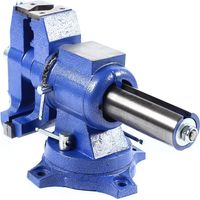 Étau 4 " 100 mm, Professionnel Multifonctionnel Pivotant à 360°, Étau de Table Parallèle, Étau de Haute Qualité avec Mors en Acier (4 pouces)
