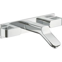 Robinet de lavabo à 3 trous AXOR URQUIOLA DN 15 UP avec aile de 168 mm, finition acier brossé