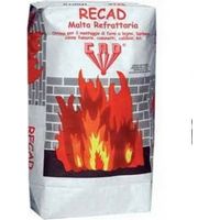 Cemento refrattario RECAD malta rei alta temperatura e caminetti canne fumarie - 5 Kg