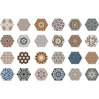 Realonda – Carrelage effet carreaux de ciment 28,5x33cm – Grès cérame mat – Épaisseur 9mm – Pose au sol et mur – Boîte de 1m² (14 pièces)