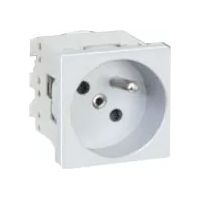 Simon K22/9 2P Franco-Belgian power socket K45 quick connection snow white