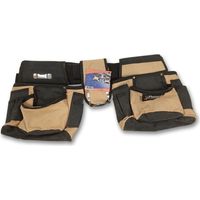 LÉON THÉARD - Ceinture porte-outils modulable - Nylon - Réf. 9006 - 2 poches et 1 porte-marteau amovibles - Ceinture ajustable à boucle métallique - Multi-compartiments et configuration...