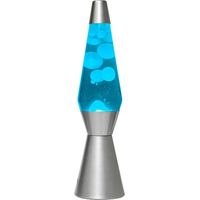 ITotal XL2200 Lampe à Lave avec Base Argentée, Liquide Transparent et Cire Blanche