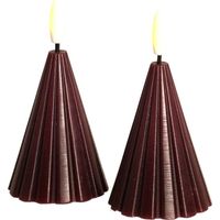 Candele LED Sirius Laura Tree Bordeaux eleganti 11 cm