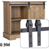 Hardware Rail Kit for Sliding Door Barn Door Kit Sliding Door System with Caster and Rail - 0,9M