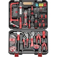 (100 Pcs)Home Repair Tool Kit, General Home/Auto Repair Tool Set, Toolbox Storage Case with Drawer, General Household Tool Kit Plier, Screwdriver Socket Kit etc Perfect for Homeowner, Handyman