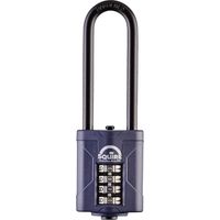 Squire Lucchetto Pesante (CP40/2.5) - grillo extra lungo più duro - lucchetto a combinazione a 4 ruote - acciaio legato per resistenza alla corrosione - lucchetto resistente alle intemperie per casa,