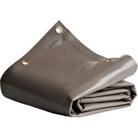 Carport-Plane 2,5x3 m Taupe - 8 Jahre Garantie TECPLAST - LP640CP - Wasserdichte Schutzplane aus PVC für Carports