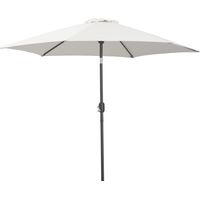 Knickschirm Sonnenschirm Gartenschirm Marktschirm mit Handkurbel Alu 180/㎡ Polyester Beige ∅2,6 x 2,35 m