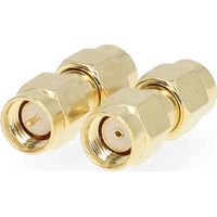 Nedis SMA Adapter / SMA-Stecker Reverse Polarity / SMA-Stecker / Vergoldet / 50 Ohm / Gerade / PVC / Gold / 2 Stück / Box