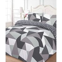 Dreamscene forme Set Copripiumino Una piazza e mezza, 3 pezzi, 200 x 200 cm, 50% Cotone 50% Polietere, Reversibile