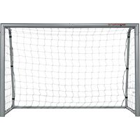 SPORTNOW Rete Calcio 180x120x60 cm Grigia in PE e Metallo con Viti e Picchetti
