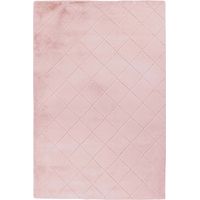 Tapis rose ultra doux à motif gaufré intérieur - 160 x 120 cm