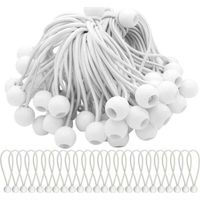 Lot de 50 Tendeur Elastique Cordons Élastiques avec Boules Sandow Elastique Boules Elastiques pour chapiteaux, tentes, bannières et bâches