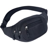 Sac banane à plusieurs compartiments noir
