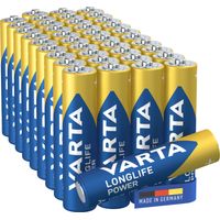 Varta – Lot de 40 piles alcalines AAA Longlife Power – Énergie puissante pour appareils gourmands – Idéal pour jouets et lampes LED