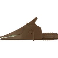 Cliff Croc Clip Sicherheits-Abgreifklemme Steckanschluss 4 mm CAT III 1000 V Braun