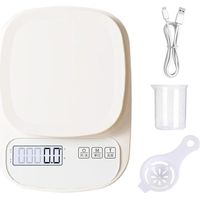 Food Scales, Digital Kitchen Scale, Kitchen Scales with LCD display, High-Precision Digital Coffee and Gram Scale, Waterproof Electronic Weight Scale, 5.91x8.27x1.38 Inches for Meal Preparation