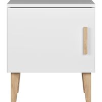Nachttisch Kubi , Weiß, 50cm