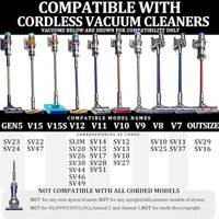 Kit d'accessoires pour aspirateur sans fil Dyson V15, V15s, V9, V8, V11, V12, V10, V7 et Gen5, compatible avec les modèles Detect/Absolute/Outsize/Slim et leurs pièces de rechange (brosses et autres a