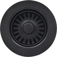 Schwarze Küchenspüle mit Korbsieb und Deckel, Ablauffilter für Granit- oder Schamotte-Küchenspülen (Durchmesser 114,3 mm)