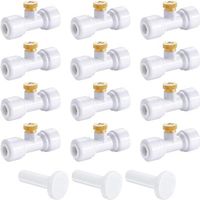 Buses D’Irrigation Kit 12Pcs de Brumisation en Laiton +12siège Pulvérisation,Système Brumisateur Extérieur,Arroseurs D'atomisation pour l'Irrigation l'Arrosage des Jardins Blanc -